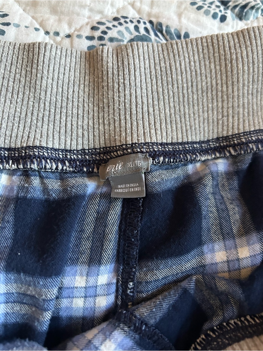 aerie Navy and Gray Plaid Lounge Shorts - Picture 3 of 3